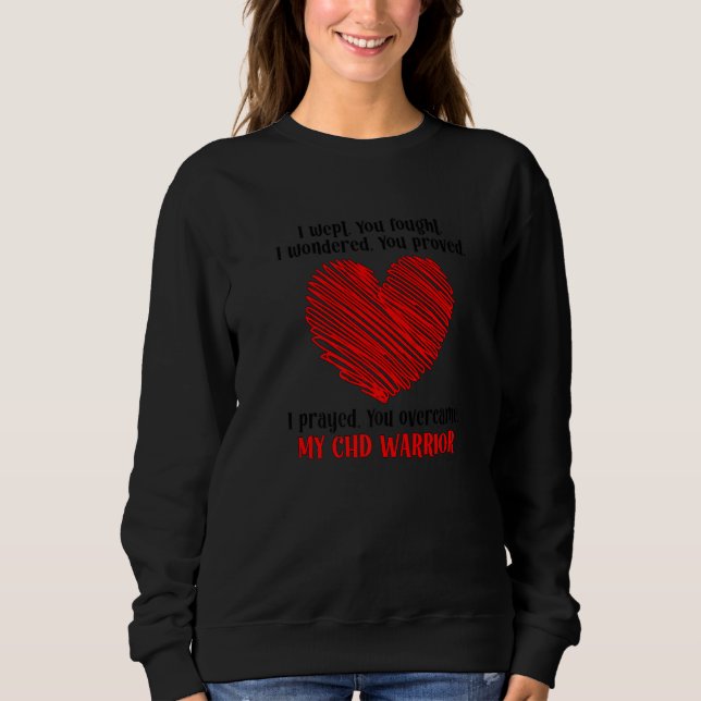 Sudadera My CHD Warrior Mom Congenital Heart Disease CHD Mo (Anverso)
