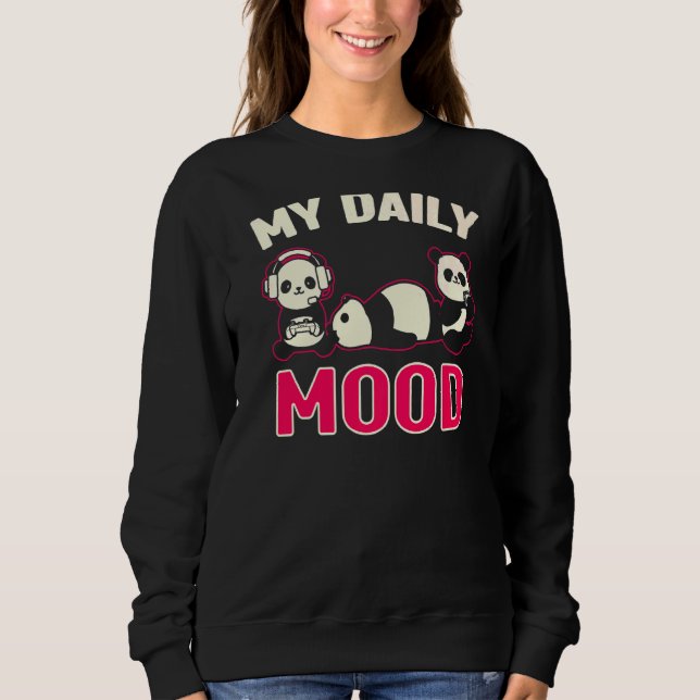 Sudadera My Daily Mood Panda Gaming Comer Sleeping Play Ea (Anverso)