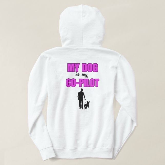 Sudadera "My Dog is My Co-Pilot - Hunde-Liebhaber Design" (Reverso del diseño)