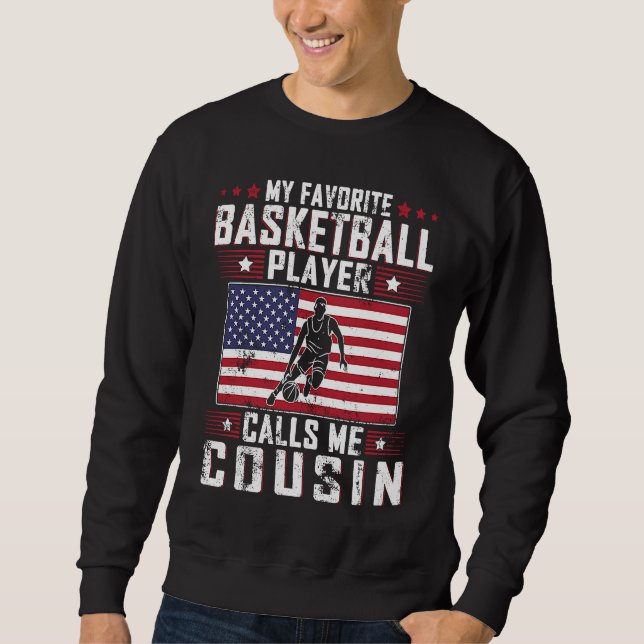 Sudadera My Favorite Basketball Player Calls Me Cousin Fath (Anverso)