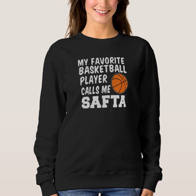 Sudadera My Favorite Basketball Player Calls Me Safta Jewis (Anverso)