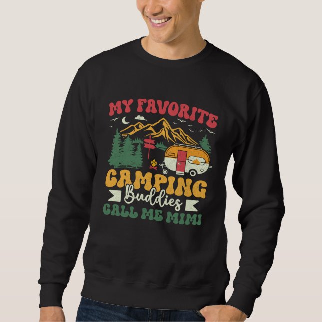 Sudadera My Favorite Camping Buddies Call Me Mimi Groovy Ca (Anverso)