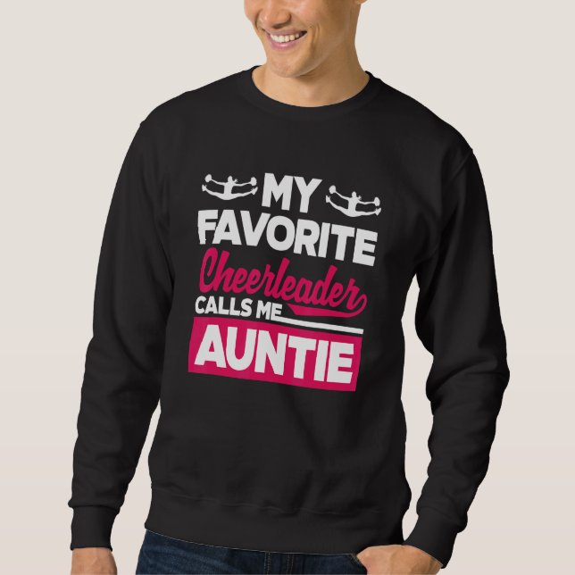 Sudadera My Favorite Cheerleader Calls Me Auntie Cheerleadi (Anverso)