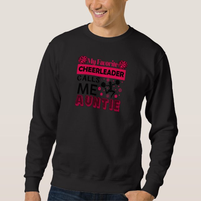 Sudadera My Favorite Cheerleader Calls Me Auntie Cheerleadi (Anverso)