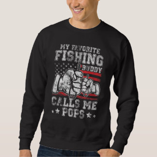 Sudadera My Favorite Fishing Buddy Call Me Pops US Flag