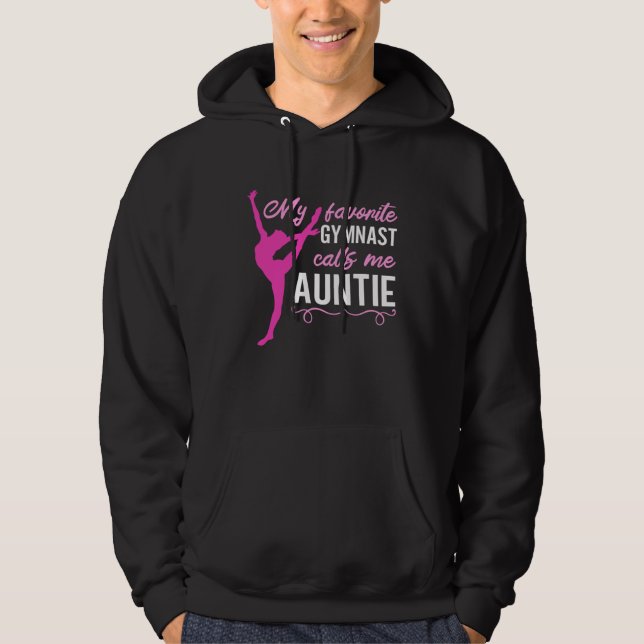 Sudadera My Favorite Gymnast Calls Me Auntie For A Gymnasti (Anverso)