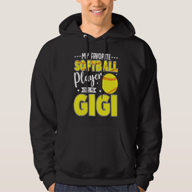 Sudadera My Favorite Softball Player Calls Me Gigi Matching (Anverso)