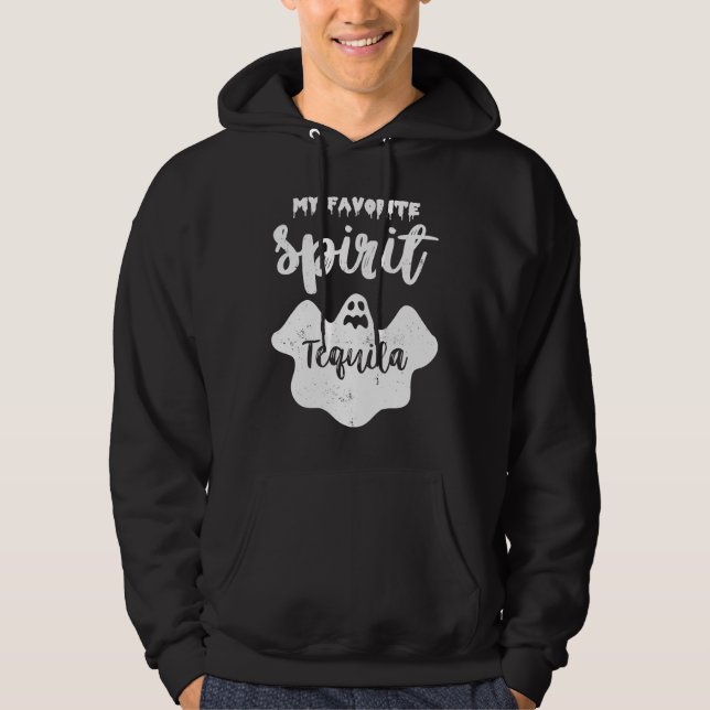Sudadera My Favorite Spirit Tequila  Ghost Booze Halloween (Anverso)