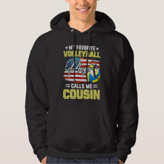 Sudadera My Favorite Volleyball Player Calls Me Cousin Amer