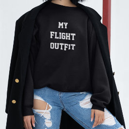 Sudadera My Flight Outfit Typography Simple, Moderno Viaje