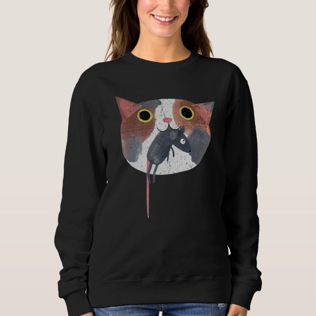 Sudadera My  For You Cute Kitten Eyes Happy Mouse Retro (Anverso)