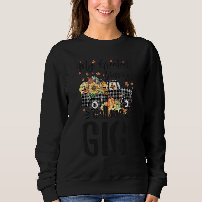 Sudadera My Greatest Blessings Call Me Gigi Truck Pumpkin 1 (Anverso)