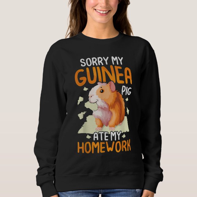 Sudadera My Guinea Pig ate my Homework  Cavy  Kids Girls (Anverso)