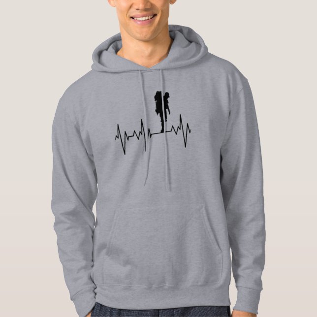 Sudadera My Heart Beats por senderismo, senderismo y viajes (Anverso)