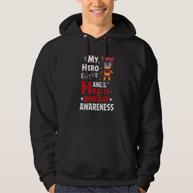 Sudadera My Hero Is Now My Angel Heart Disease Awareness (Anverso)