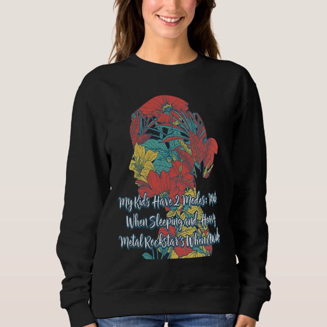 Sudadera My Kids Have 2 Modes Mom  Mother Humor Teens Sarca (Anverso)
