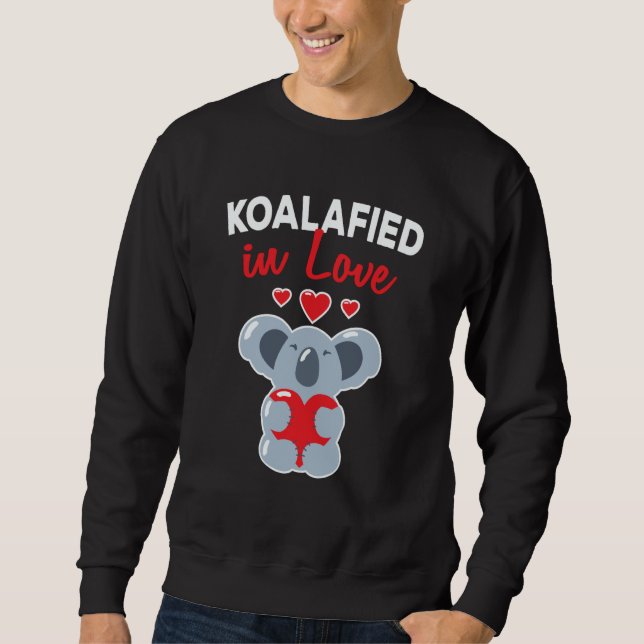 Sudadera My Koala Bear Is My Valentine Cupid Heart Valentin (Anverso)