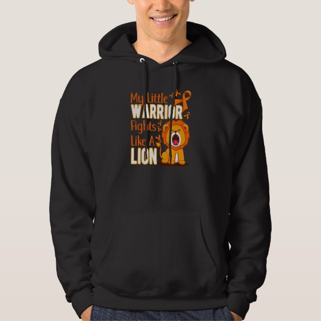 Sudadera My Little Warrior Fights Like A Lion Leukemia Awar (Anverso)