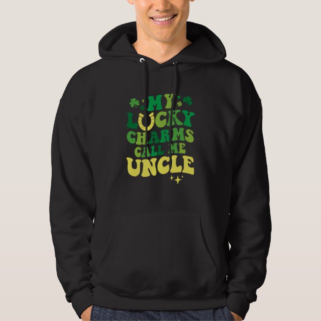 Sudadera My Lucky Charms Call Me Uncle Groovy St Patrick's  (Anverso)