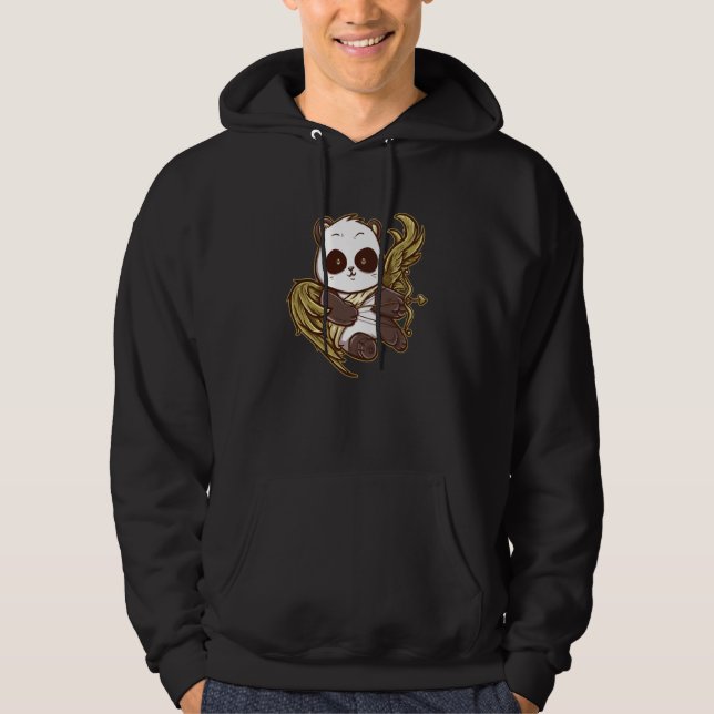 Sudadera My Panda Is My Valentine Panda Bear Cupid Valentin (Anverso)