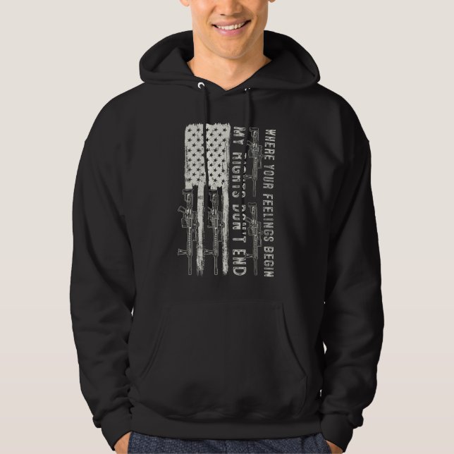 Sudadera My Rights Don't End Where Your Feelings Begin USA (Anverso)