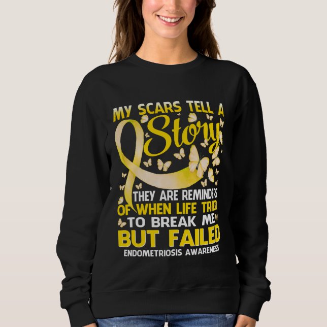 Sudadera My Scars Tell A Story Endometriosis Awareness Butt (Anverso)