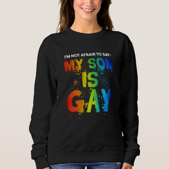 Sudadera My Son Is Gay Pride Month LGBT LGBTQ Mom (Anverso)