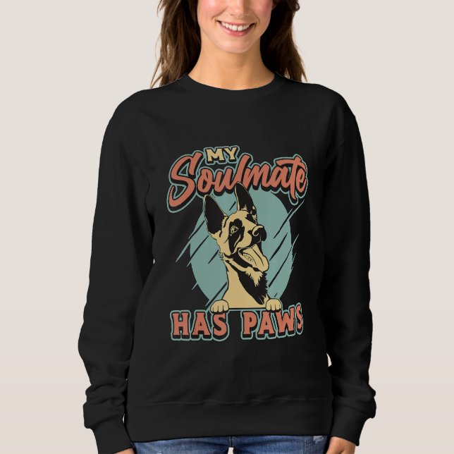 Sudadera My Soulmate Has Paws Loves Malinois Dog Belgian Ma (Anverso)