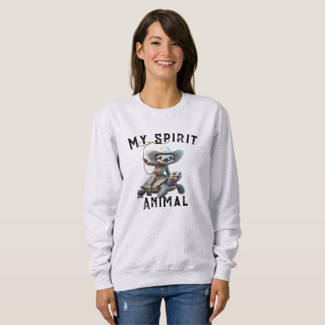 Sudadera My Spirit Animal Sloth Sweatshirt - Funny Graphic! (Anverso completo)