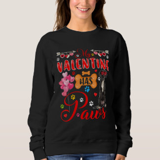 Sudadera My Valentine Has Paws Cute Great Dane Sunglasses H