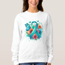 Sudadera Myasthenia Gravis Cinta de Conciencia Verde azulad