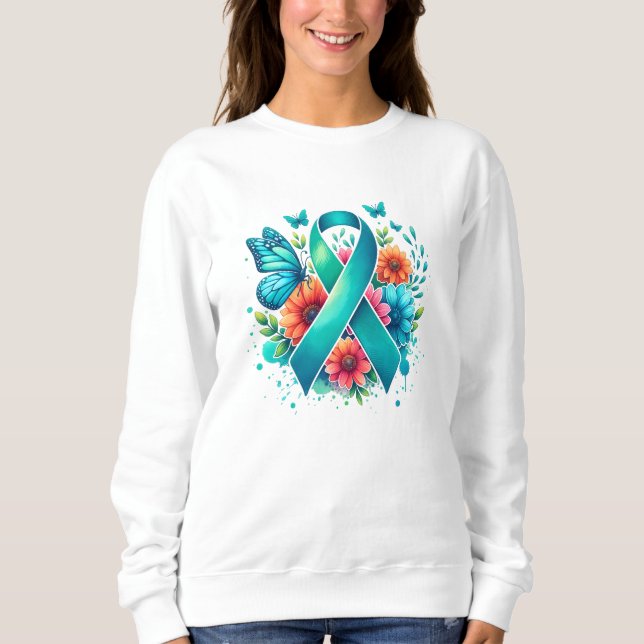 Sudadera Myasthenia Gravis Cinta de Conciencia Verde azulad