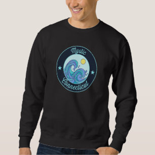 Sudadera Mystic Ct Connecticut Souvenir Surfer Gra