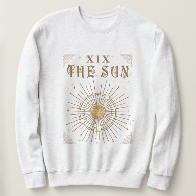 Sudadera Mystical Fortune Tarot The Sun Halloween Gótica (Anverso del diseño)