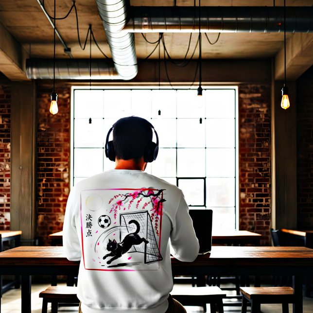 Sudadera Mystical Soccer Cat Anime Fans & Night Game Lovers (Subido por el creador)