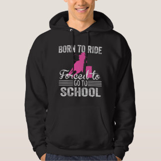 Sudadera Nace Cabalga Caballo Obligado a Ir a la Escuela Di