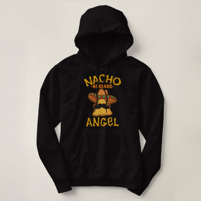 Sudadera Nacho Promedio Angel Nombre Personalizado Gracioso (Diseño del anverso)