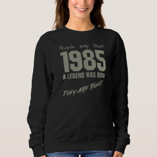 Sudadera Nacida en 1985 Celebración Vintage Cumpleaños