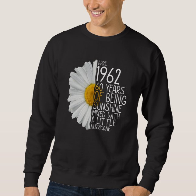 Sudadera Nacida En Abril De 1962, La Mujer Bday Mom (Anverso)