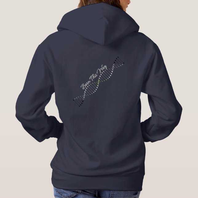 Sudadera Nacido Así - Orgullo Agender ADN  (Reverso)