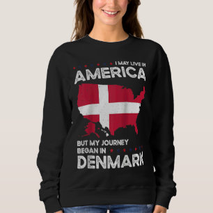 Sudadera Nacido danés Dinamarca americano EE. UU. Ciudadaní