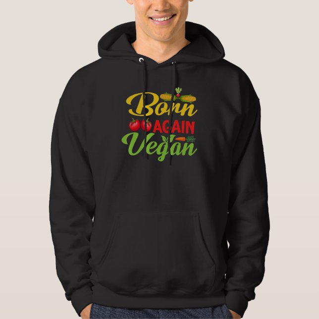 Sudadera Nacido de nuevo vegan (Anverso)