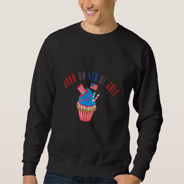 Sudadera Nacido El 4 De Julio Cumpleaños 4 De Julio (Anverso)