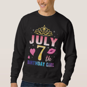 Sudadera Nacido el 7 de julio Feliz cumpleaños para mí Rein