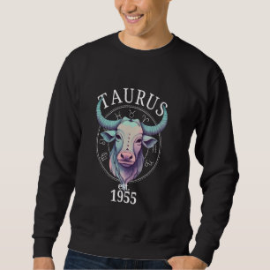 Sudadera Nacido en 1955 en el toro de Tauro Zodiac