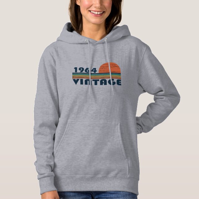 Sudadera Nacido en 1964, cumpleaños vintage (Anverso)