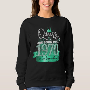 Sudadera Nacido en 1970 I Fiesta turquesa negro conjunto y