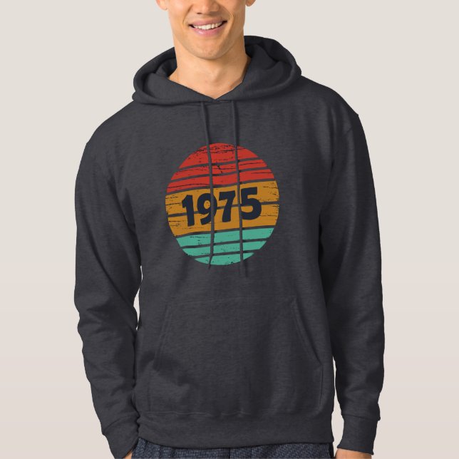 Sudadera Nacido en 1975, regalo de 50 años (Anverso)