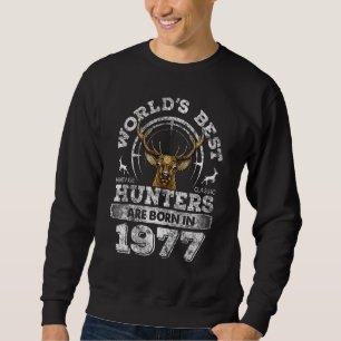 Sudadera Nacido En 1977, 45 Años, De Cazador De Venados