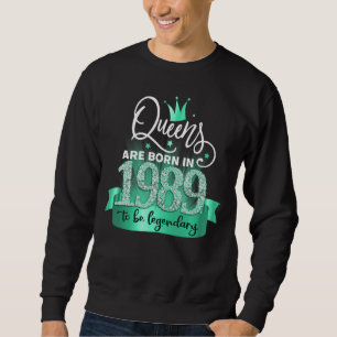 Sudadera Nacido en 1989 I Fiesta Turquesa Negro conjunto y 